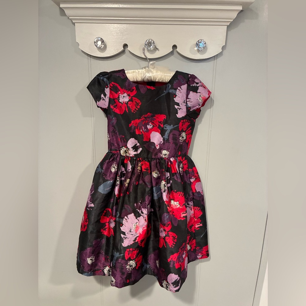 Floral Black, purple,and Pink Kids Dress
